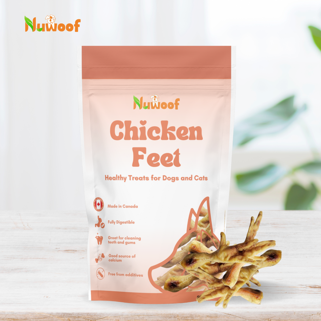 NuWoof - Dehydrated Chicken Feet Chews (Pack of 6)