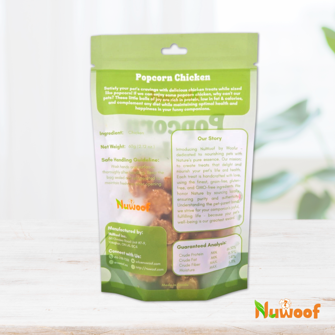 NuWoof - Popcorn Chicken Treats - 60g