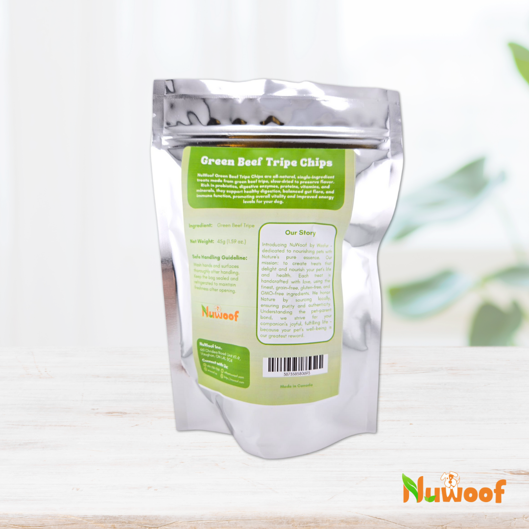 NuWoof - Green Beef Tripe Chips - 45g