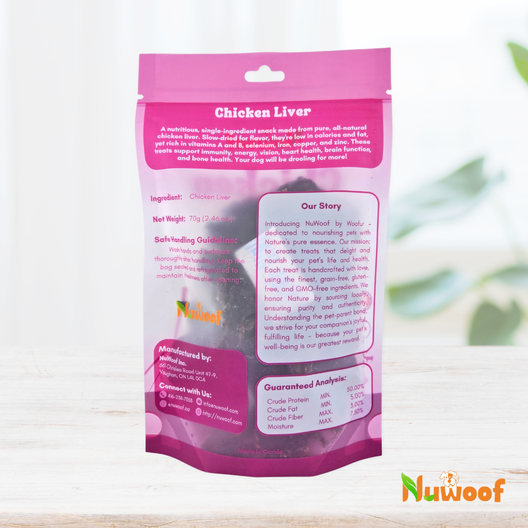 NuWoof - Dehydrated Chicken Liver Treats - 70g