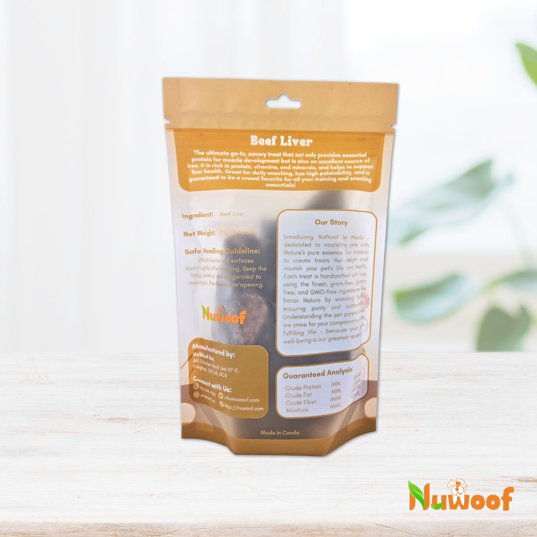 NuWoof - Dehydrated Beef Liver Treats - 70g