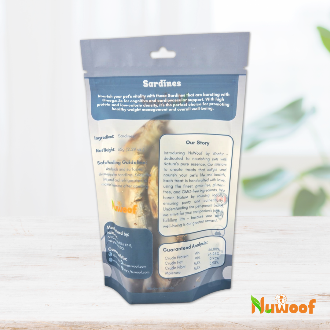 NuWoof - Dehydrated Sardine Treats 200g