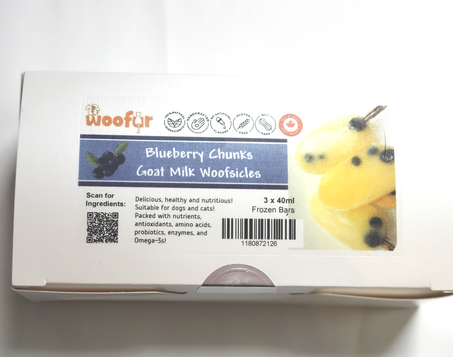 NuWoof Woofsicle - Blueberry Chunks Goat Milk Woofsicle 3 Pack